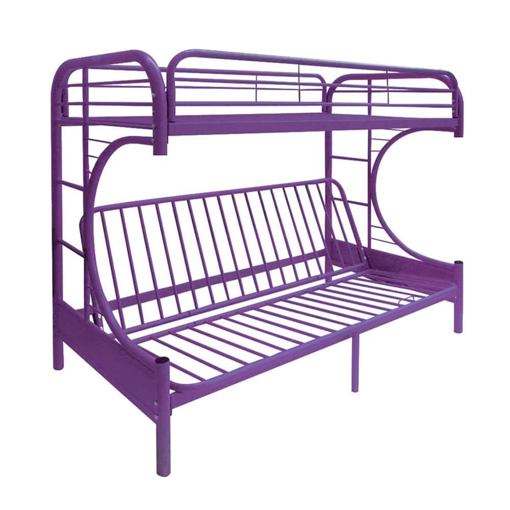 Acme Furniture Eclipse Twin Over Purple Full Metal Kids Bunk Bed 02091W-PU  - The Home Depot