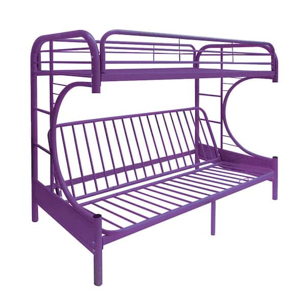 Acme Furniture Eclipse Twin Over Purple Full Metal Kids Bunk Bed