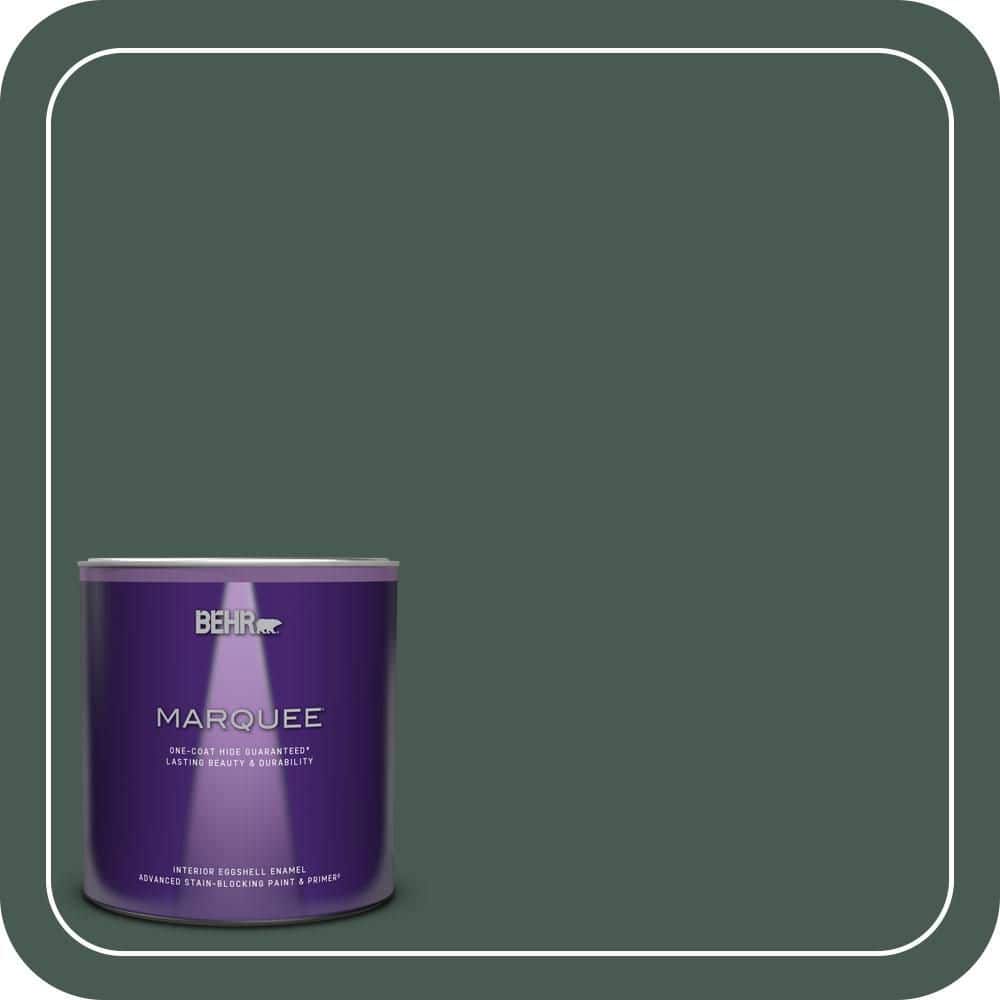 BEHR MARQUEE 1 qt. #S420-7 Secluded Woods Eggshell Enamel Interior ...