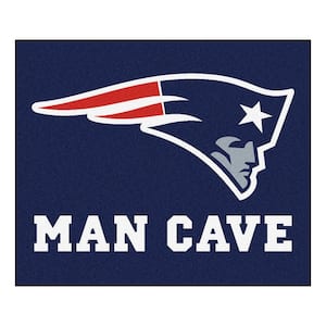 New England Patriots Blue Man Cave 5 ft. x 6 ft. Area Rug