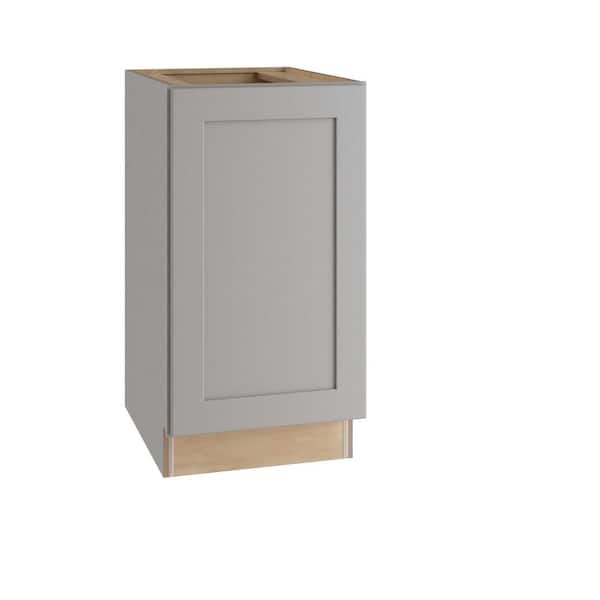 Home Decorators Collection Newport 21 in. W x 24 in. D x 34.5 in. H Assembled Plywood Full Height Door Base Kitchen Cabinet in Pearl Gray RH