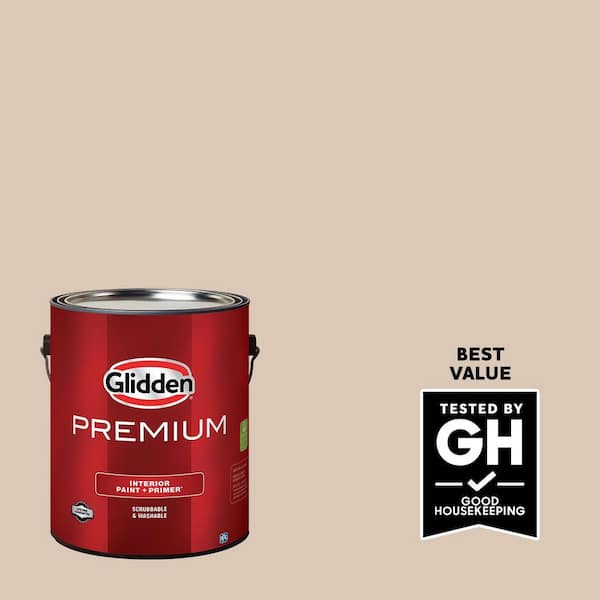 Glidden Premium 1 gal. PPG1079-3 Cocoa Cream Flat Interior Latex Paint