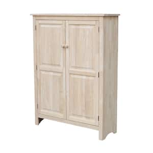 51 in. H Solid Wood Pantry in Unfinished Wood