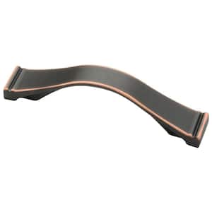 Channel Dual Mount 3 or 3-3/4 in. (76/96 mm) Bronze with Copper Highlights Cabinet Drawer Pull
