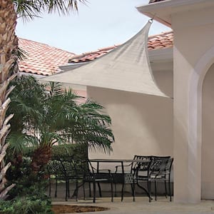 12 ft. x 12 ft. Almond Triangle Shade Sail (2-Pack)