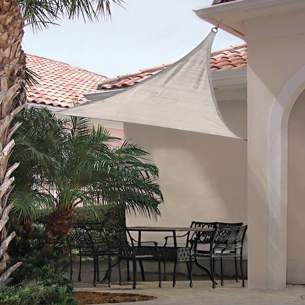 12 ft. x 12 ft. Almond Triangle Shade Sail (4-Pack)