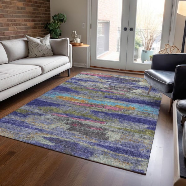 Addison Rugs Chantille Machine Washable Indoor/Outdoor Abstract ACN942 Lavender 3 ft. x 5 ft. Area Rug
