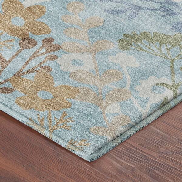 Mayfield Premium Machine Washable Abstract AMF2334 Sky 2 ft. x 3 ft. Accent Rug