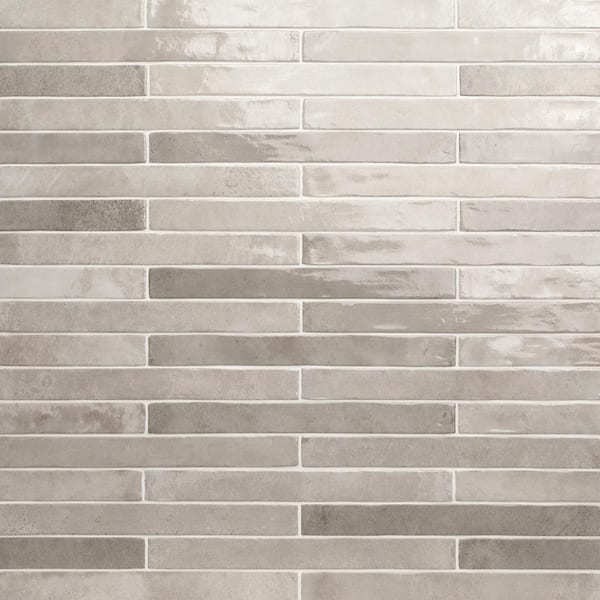 Maestro Oyster 2 in. x 18 in. Polished Porcelain Subway Wall Tile (8 sq. ft./Case)