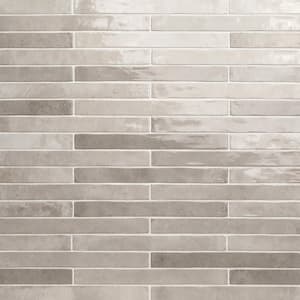 Maestro Oyster 2 in. x 18 in. Polished Porcelain Subway Wall Tile (8 sq. ft./Case)