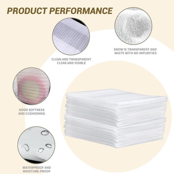 Ciieeo 100pcs Foam Wrap Pouches - Moving Protection For Cups, Glasses & Fragile Items