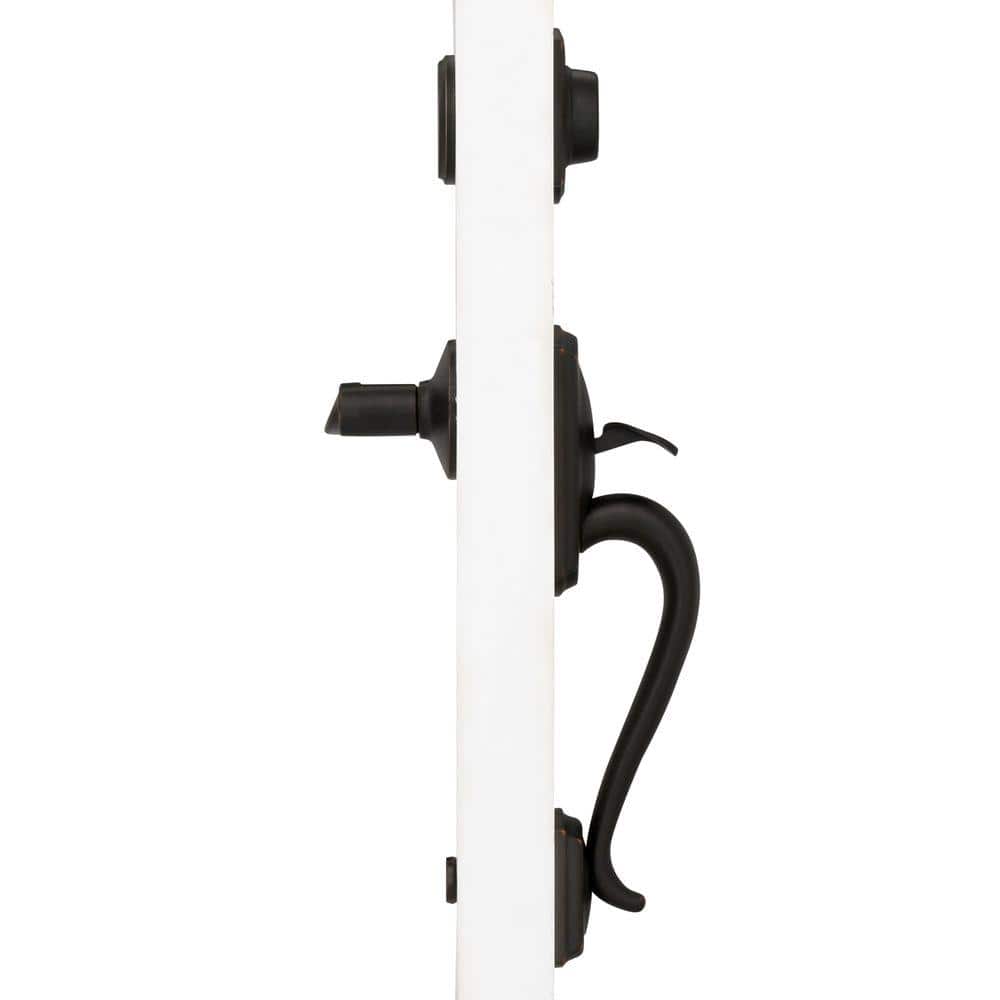 Aged Bronze Left-Handed Dummy Handleset with Accent Lever