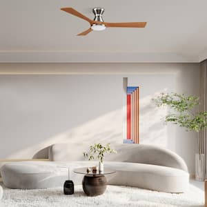 Antrim 52 in. Integrated LED Indoor/Outdoor Nickel Smart Ceiling Fan with Light and Remote, Works with Alexa/Google Home