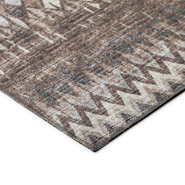 Rylee Brown 8 ft. x 10 ft. Geometric Indoor/Outdoor Area Rug
