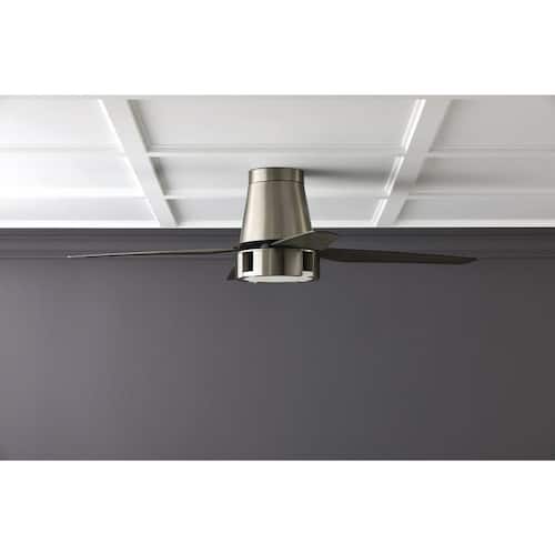 Hugh 52 in. Integrated LED Indoor Nickel Ceiling Fan Ceiling Fans With Lights