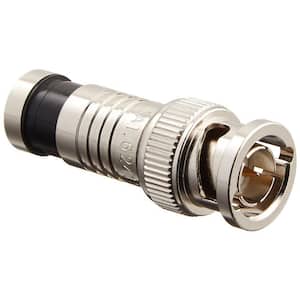 BNC RG6 Compression Connector Nickel Plated (25 per Pack)
