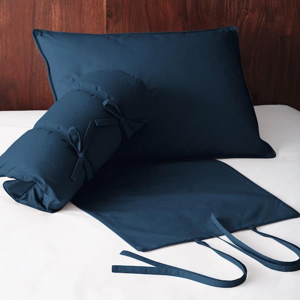 The Company Store LoftAIRE Down Alternative Navy-Blue Travel Pillow