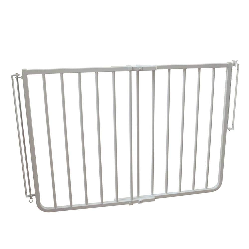 Adjustable White Aluminum Stairway Swinging Safety Gate