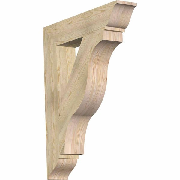Ekena Millwork 6 in. x 40 in. x 32 in. Douglas Fir Funston Traditional Rough Sawn Bracket