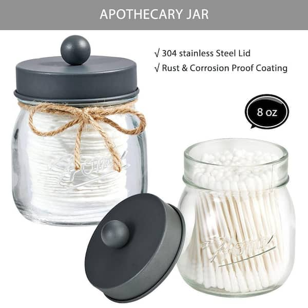 Apothecary Lid with Ball Mason Jar Set Stainless Steel