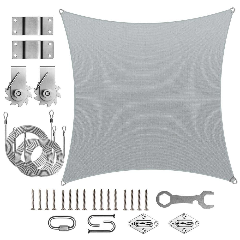 Pro Ring 12 ft. x 12 ft. Square Sun Shade Sail with Hardware TAWAL-Grey price history on PriceWatchPro