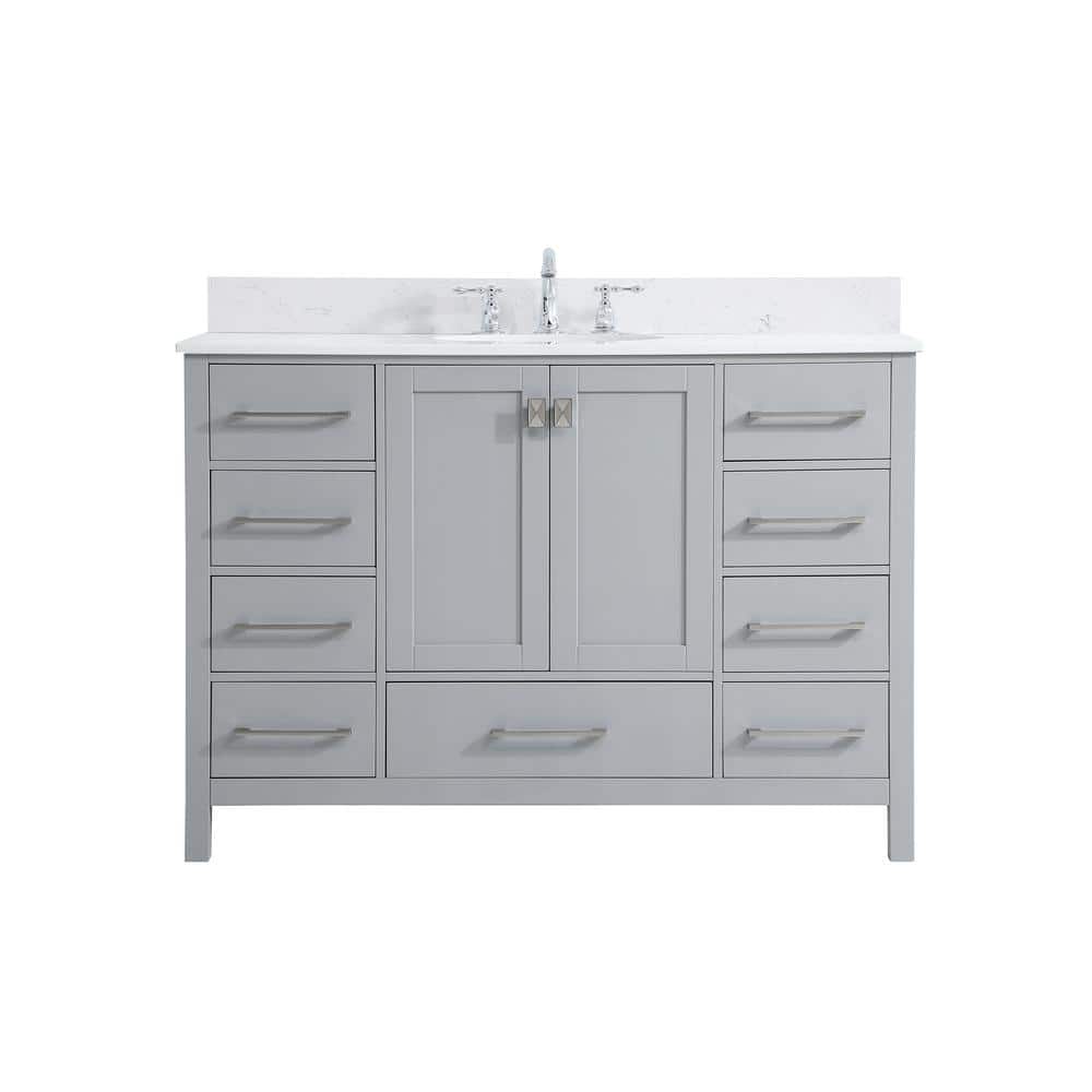 Timeless 48 in. W Single Bath Vanity in Gray with Engineered Stone Vanity T