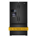 Whirlpool 25 cu. ft. French Door Refrigerator in Black WRF555SDHB - The ...