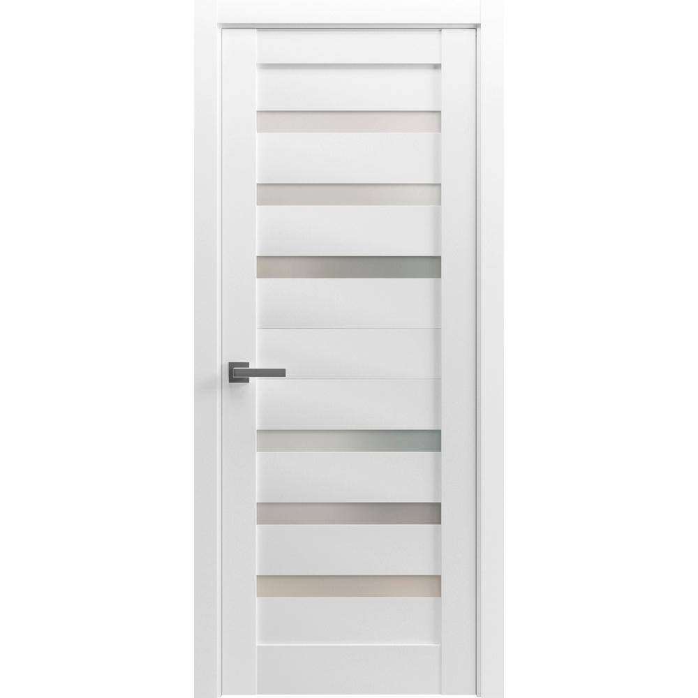 4266 30 in. x 80 in. Left-Hand/Inswing Solid Frosted Glass White Single Prehung Interior Door with Hardware price history on PriceWatchPro