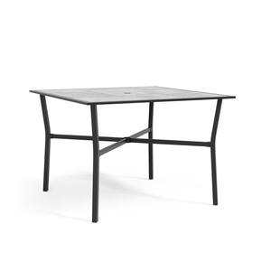 Sintra 40 in. Square Steel Outdoor Dining Table With Ceramic Tile Top