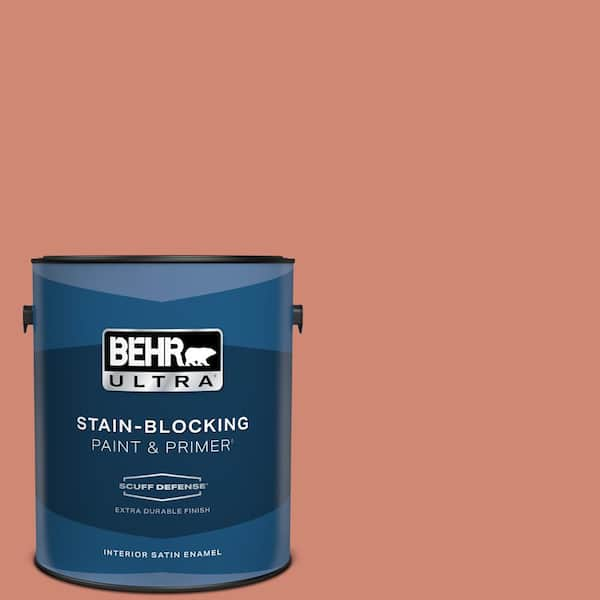 BEHR ULTRA 1 gal. #210D-5 Copperleaf Extra Durable Satin Enamel Interior Paint & Primer