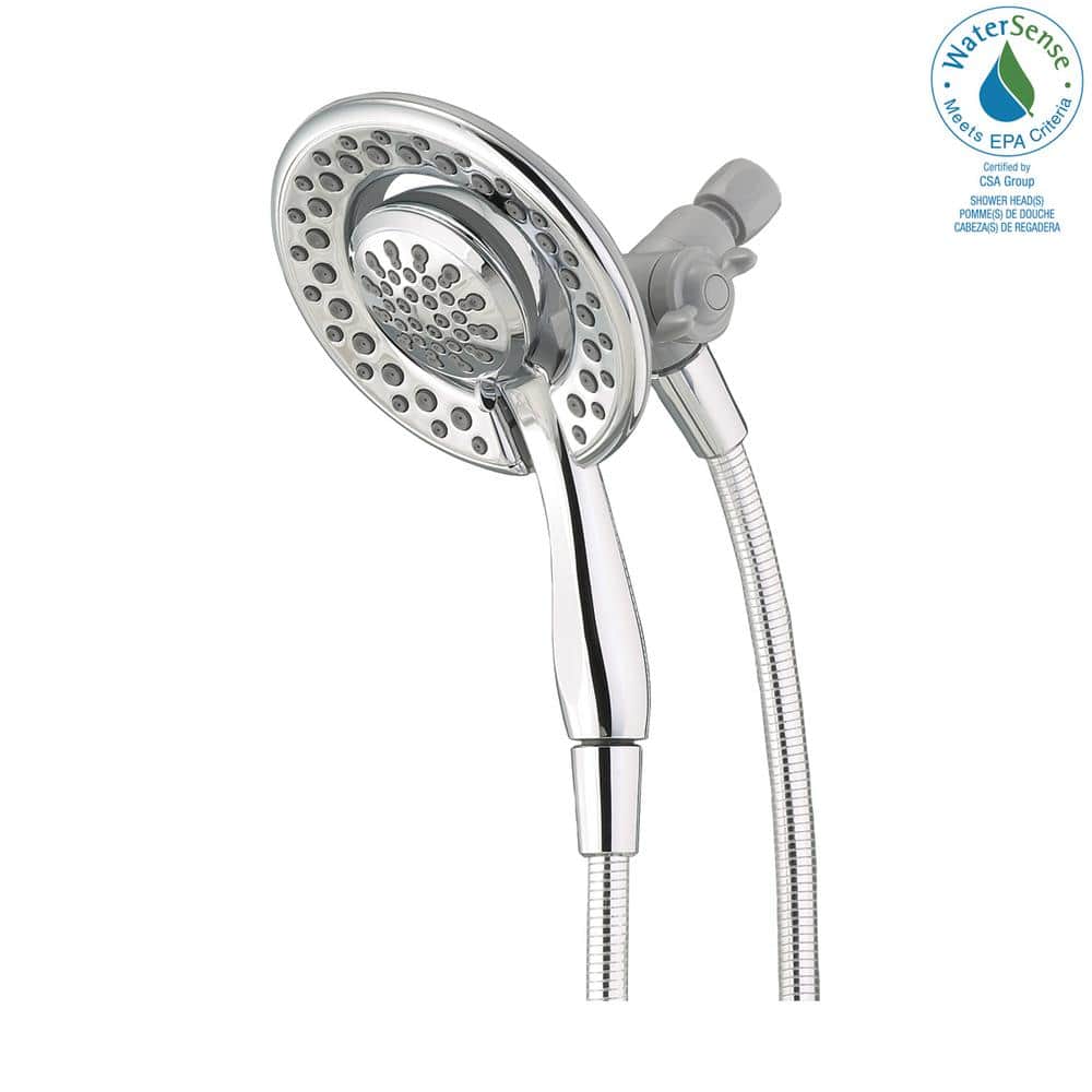 Chrome Dual Handheld and Rain Shower Head with Filter