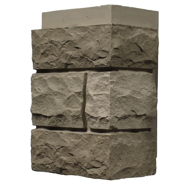 NextStone Random Rock Tri Buff 11 in. x 7 in. Faux Stone Siding Corner (4-Pack)