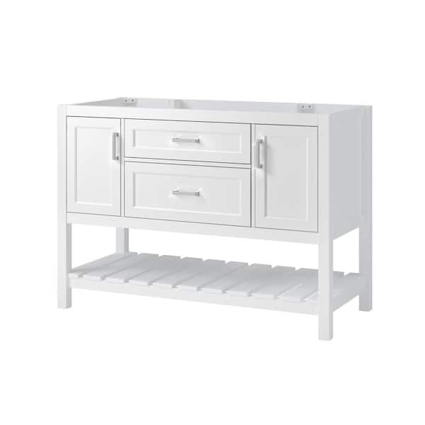 CRAFT + MAIN Lawson 48 in. W x 21-1/2 in. D x 34 in. H Bath Vanity Cabinet without Top in White