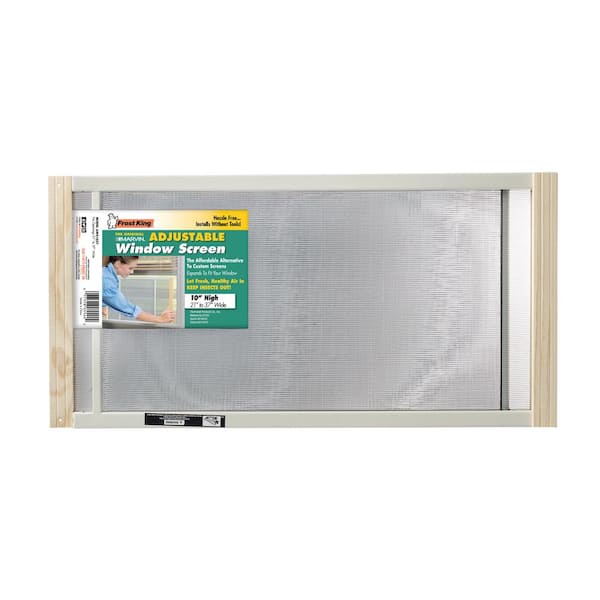 37 in. x 10 in. Grey Aluminum Adjustable Window Screen