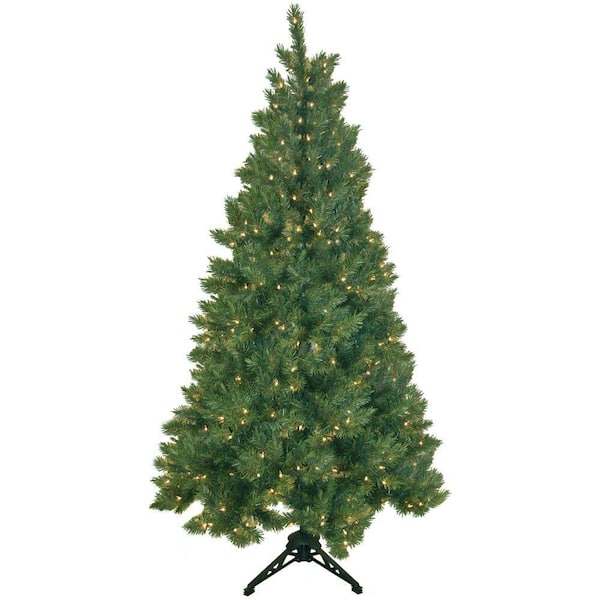 General Foam 6.5 ft. Pre-Lit Half Artificial Christmas Tree with Clear Lights