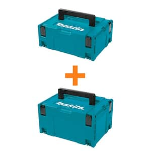 Interlocking Medium Tool Box, 6-1/2" x 15-1/2" x 11-5/8" with Large Tool Box, 8-1/2" x 15-1/2" x 11-5/8"