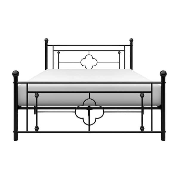 Lazzara Bevelle Black Metal Frame Full Platform Bed