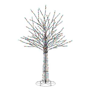 8 ft. Giant-Sized Bare Branch Multi LED Tree Holiday Yard Decoration