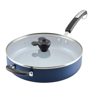 Disney Bon Voyage 4.5 qt. Aluminum Ceramic Nonstick Saute Pan with Lid in Blue