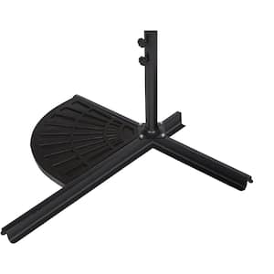 26 lb. Resin Patio Umbrella Single Base Weight for Offset Umbrella in Black