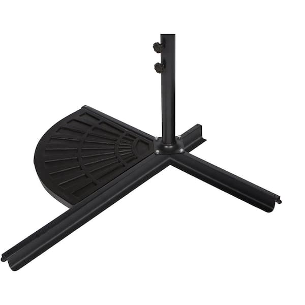 Trademark Innovations 30 lb. Resin Patio Umbrella Single Base Weight for Offset Umbrella in Black