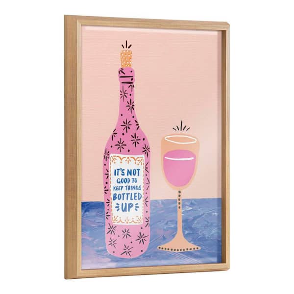 Kate and Laurel Blake "Bottled Up" by Cat Coquillette Framed Art Print 24 in. x 18 in.