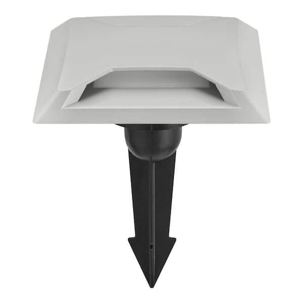 Hampton Bay 150 Lumen Low Voltage Silver Integrated LED Hardwired Square Outdoor Stair Light
