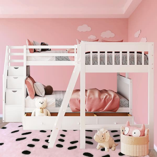 L shaped bunk outlet beds with stairs