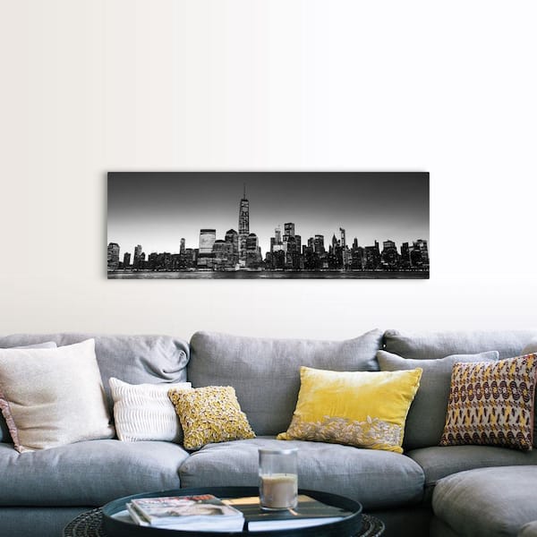 Triptyque New York Skyline - Toile Canvas Avec Cadre - Impression D'Art Murale