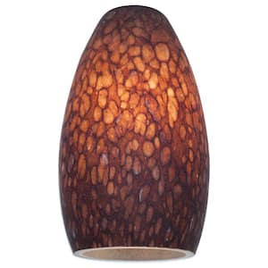 Inari Silk 5 in. Brown Stone Glass Finish for Indoor Shades