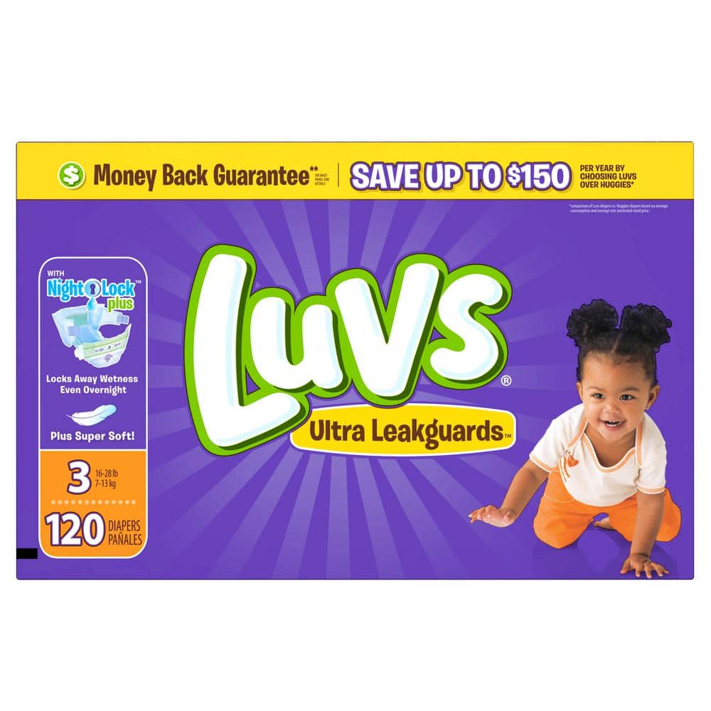 Luvs Ultra Leakguards Size 3 Diapers (120-Count) 003700085938