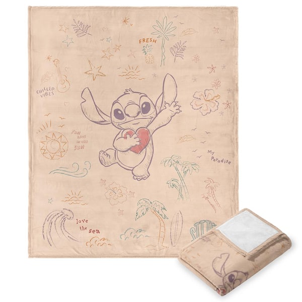 Disney Lilo and Stitch Love the Sea Multi Color Silk Touch Throw Blanket