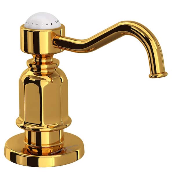 Edwardian Soap Dispenser in Unlacquered Brass