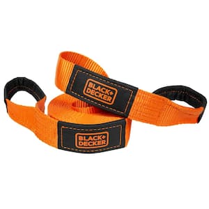 2 in. x 20 ft. Recovery Strap Rope w/Loop Ends - 9,000 LB. Break Strength
